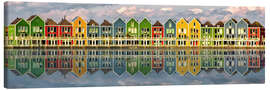 Tableau sur toile Maisons colorées à Houten, Pays-Bas - Sabine Wagner