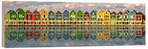 Print på træ The Colourful Houses of Houten, Netherlands