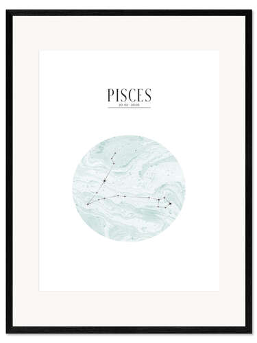 Gerahmter Kunstdruck PISCES | FISCH