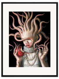 Gerahmter Kunstdruck Tentakel-Mädchen