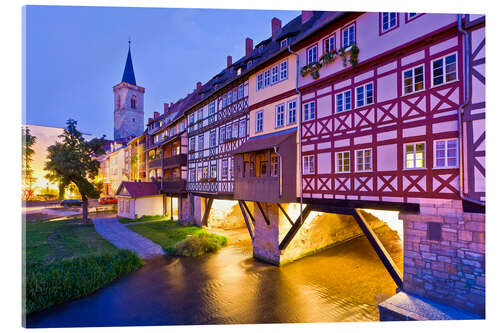 Stampa su vetro acrilico Krämerbrücke in Erfurt