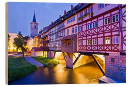 Holzbild Krämerbrücke in Erfurt - Dieterich Fotografie