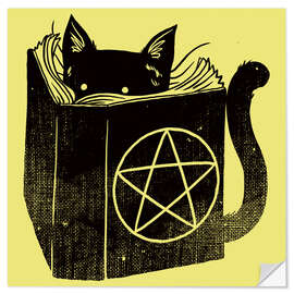 Selvklebende plakat Witchcraft Cat