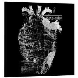 Aluminium print Heart Wanderlust