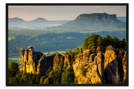 Gerahmter Kunstdruck Sächsische Schweiz - Bastei