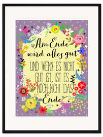 Gerahmter Kunstdruck alles wird gut