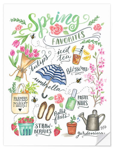 Selvklæbende plakat Spring Favourites