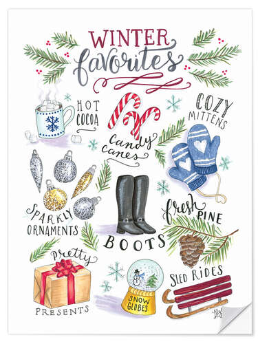 Muursticker Winter favourites