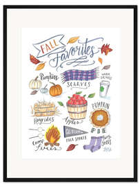 Gerahmter Kunstdruck Herbst-Lieblinge (Englisch)