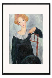 Gerahmter Kunstdruck Frau mit roten Haaren