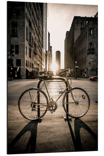 Tableau en aluminium Un vélo à Chicago