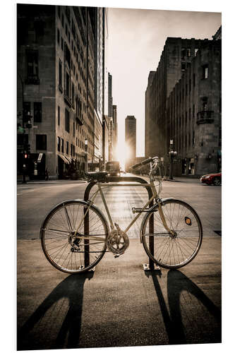 Hartschaumbild Das Fahrrad, Chicago