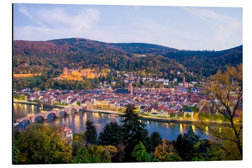 Alubild Skyline Heidelberg