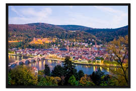 Gerahmter Kunstdruck Skyline Heidelberg