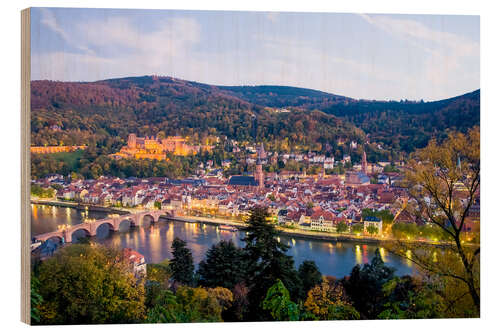 Holzbild Skyline Heidelberg