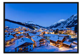 Gerahmter Kunstdruck Lech am Arlberg