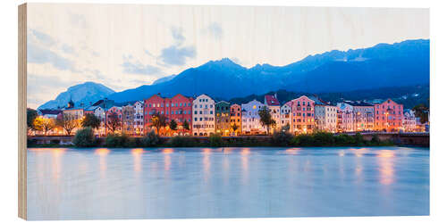 Wood print Innsbruck in Tyrol