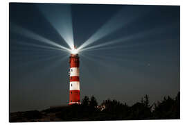 Magnettafel Leuchtturm Nacht auf Amrum