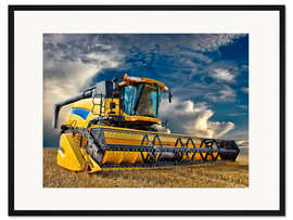 Gerahmter Kunstdruck Mähdrescher