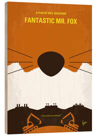 Tableau en bois Fantastic Mr. Fox (anglais)