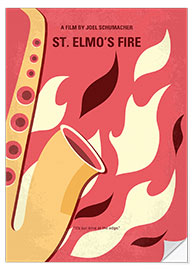 Selvklæbende plakat St. Elmo's Fire