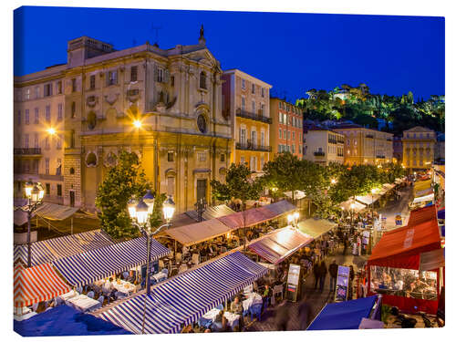 Canvas print Cours Saleya in Nice