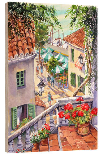 Tableau en bois Marches du port