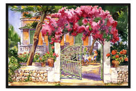 Gerahmter Kunstdruck Bougainvillea Villa