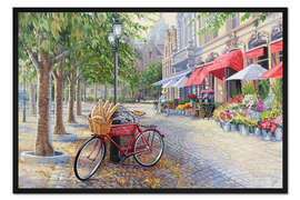 Gerahmter Kunstdruck Fahrrad in Brügge