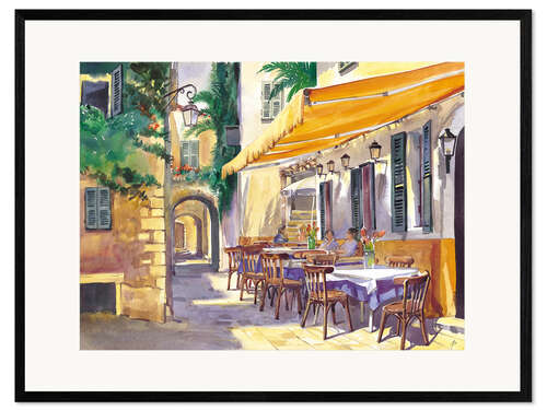 Framed art print Provence Cafe