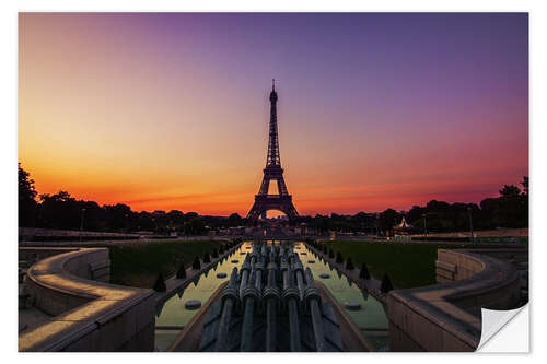 Selvklebende plakat Eiffel Tower Paris