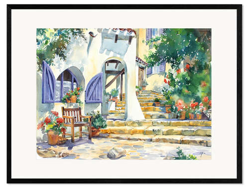 Plakat artystyczny premium w ramie Siesta