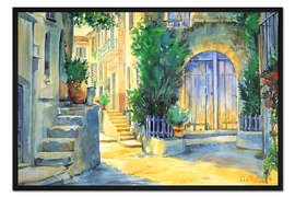 Gerahmter Kunstdruck Rue Fontvieille