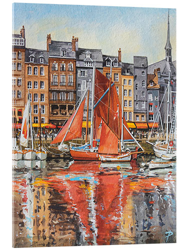 Acrylic print Voiles Oranges