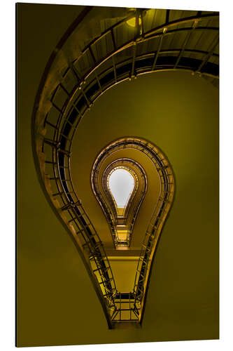 Tableau en aluminium Lightbulb shaped staircase