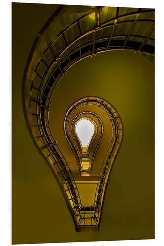 Tableau en PVC Lightbulb shaped staircase