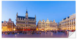 Selvklebende plakat Grand Place in Brussels