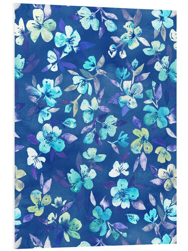 Foam board print Flowers in the summer night