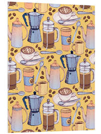 Foam board print Coffee Love on Yellow