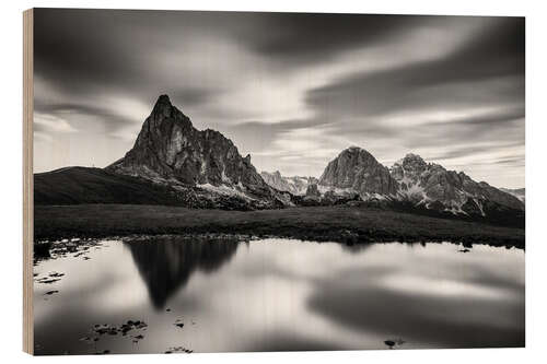 Wood print Passo Giau - Dolomites