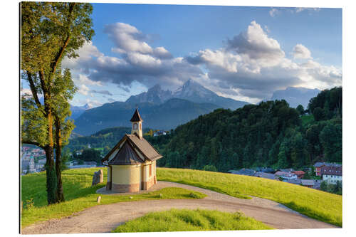 Galleriprint Berchtesgaden Chapel at Lockstein in evening light