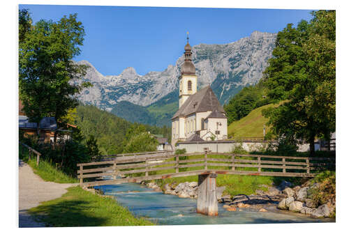 Foam board print Chapel in Ramsau in Bavaria