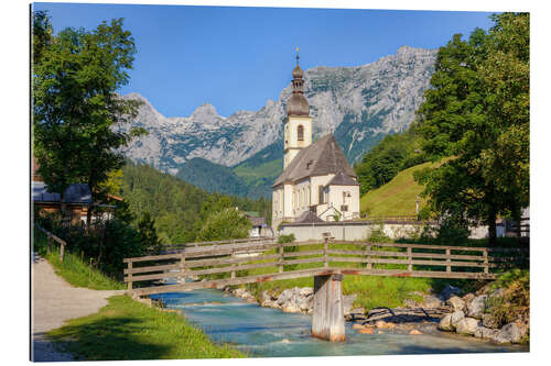 Tableau en plexi-alu Chapelle de Ramsau en Bavière