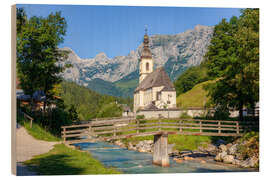 Tableau en bois Chapelle de Ramsau en Bavière