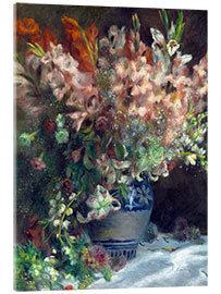 Acrylic print gladioli in a vase