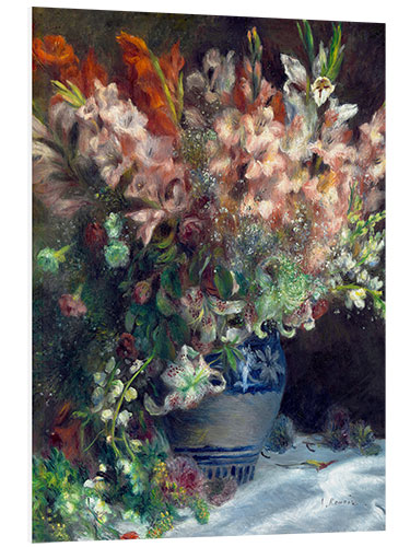 Foam board print gladioli in a vase