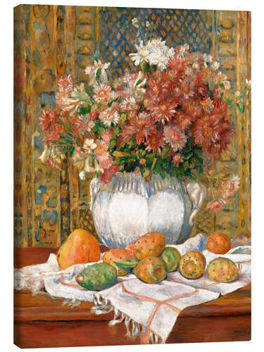 Canvas-taulu Still Life with Flowers and Prickly Pears