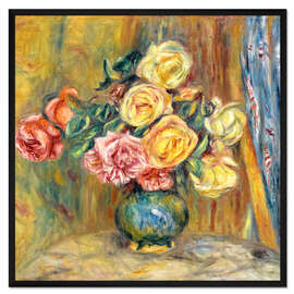 Gerahmter Kunstdruck Rosen in einer Vase