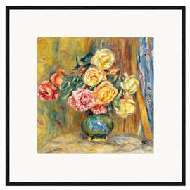 Kunsttryk i ramme Roses in a vase