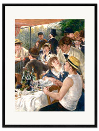Gerahmter Kunstdruck Frühstück der Ruderer (Detail)